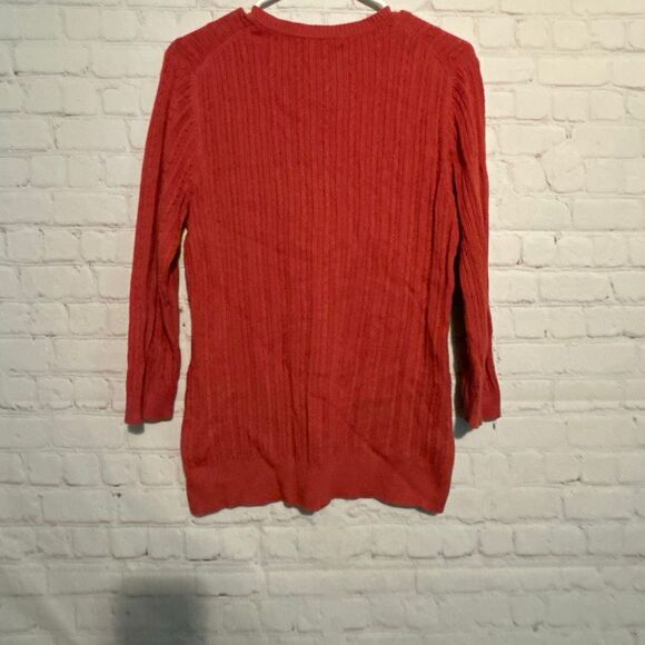 Croft & Barrow Women’s Cable Knit Henley Sweater – Size Medium 🍂✨ - Picture 2 of 2